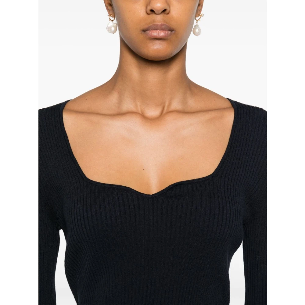 P.a.r.o.s.h. Blauwe Gebreide Top Blue Dames