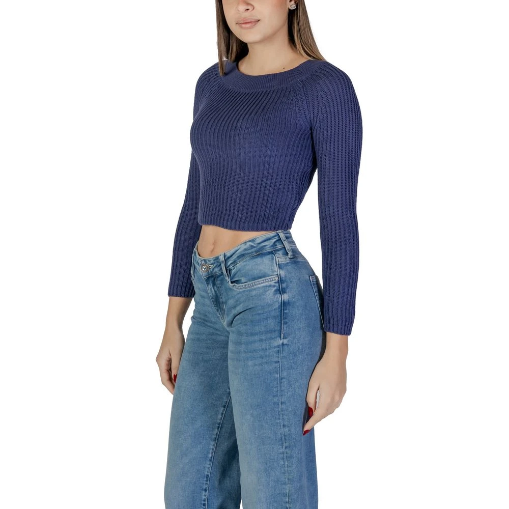Jacqueline de Yong Blauwe Acryl Top & T-Shirt Blue Dames
