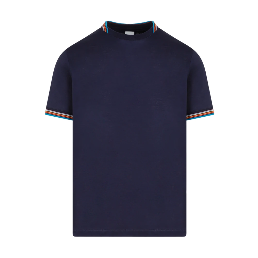 PS By Paul Smith Navy Gestreept Katoenen T-shirt Blue Heren
