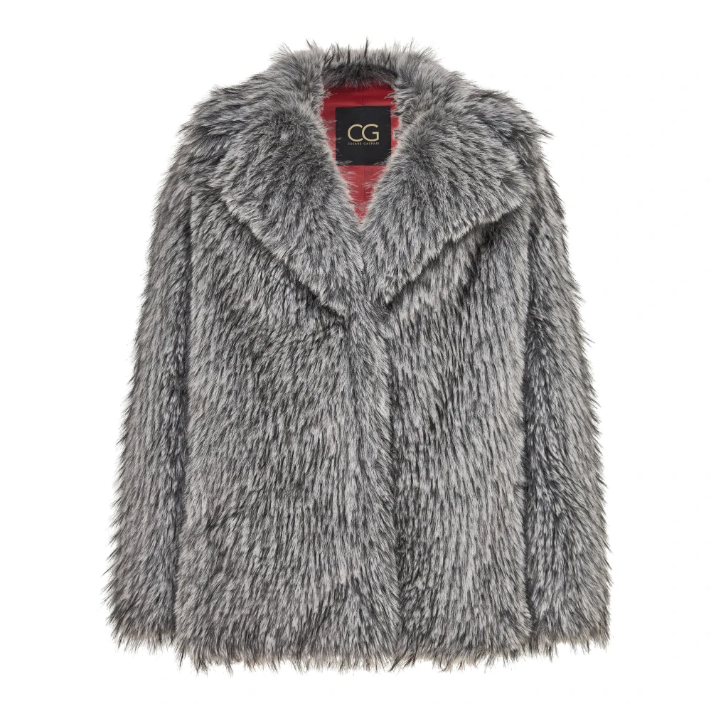 Cesare Gaspari Faux Fur & Shearling Jackets Gray Dames