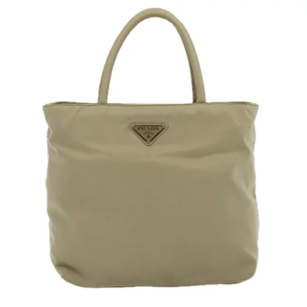 Prada Vintage Pre-owned Fabric prada-bags Beige Dames