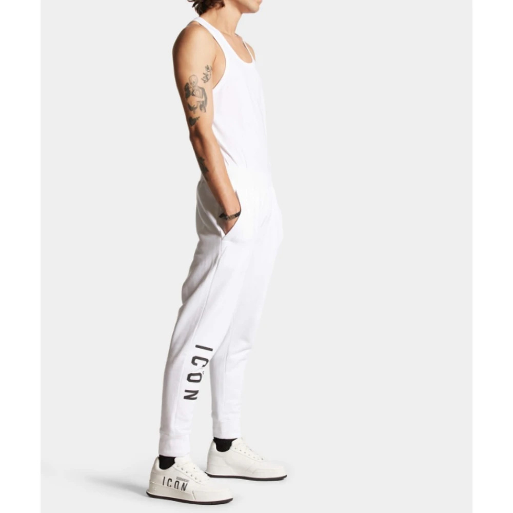 Dsquared2 Icon Jogger Broek met Elastische Taille White Heren