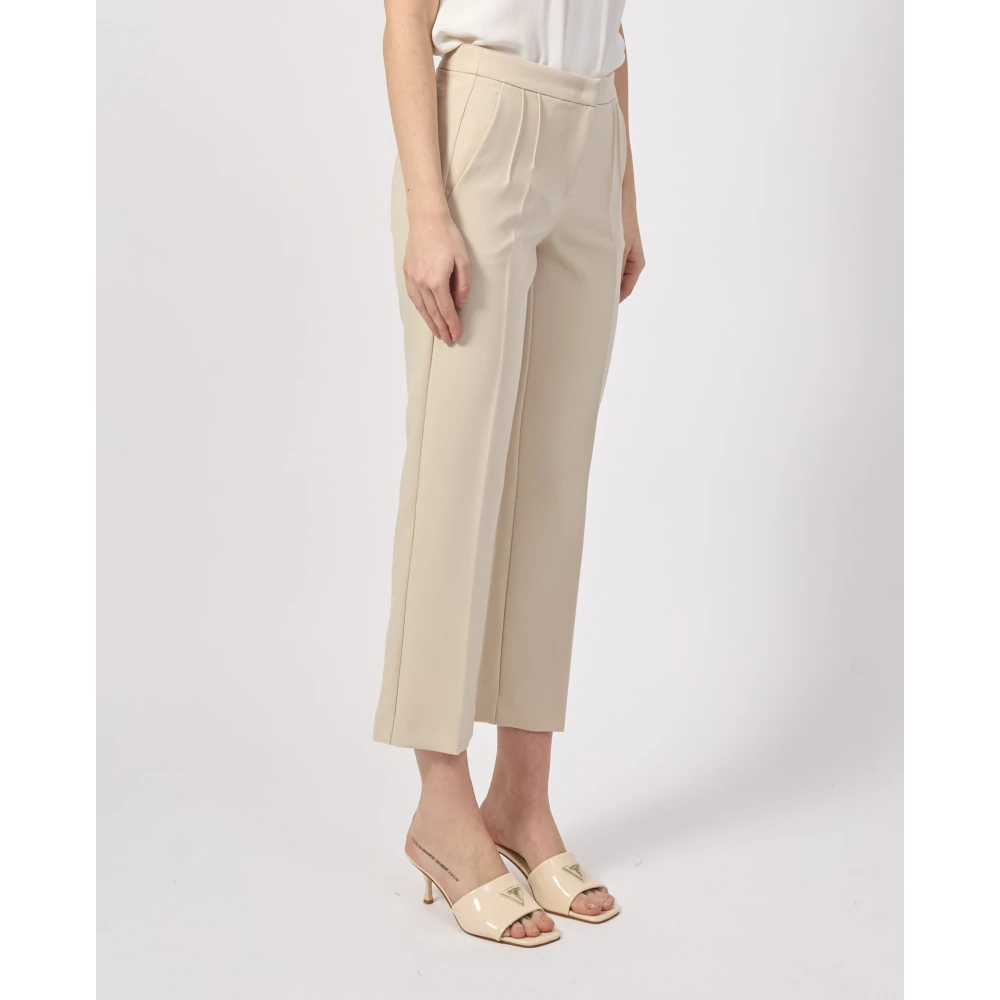 PATRIZIA PEPE Beige Geplooide Broek Beige Dames