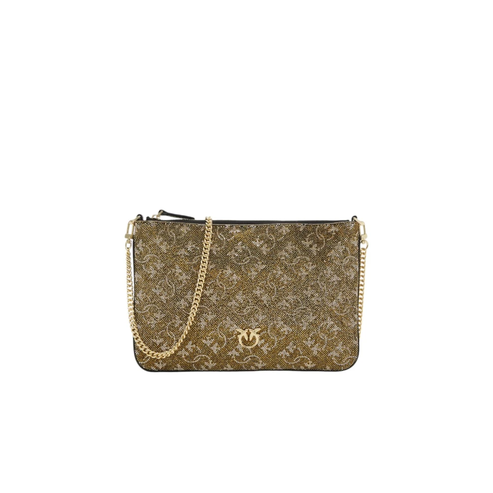 pinko Stijlvolle Leren Tas voor Vrouwen Brown Dames