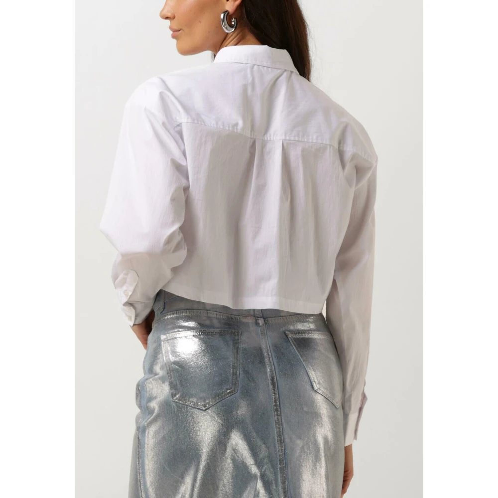 Co'Couture Witte Korte Katoenen Blouse White Dames