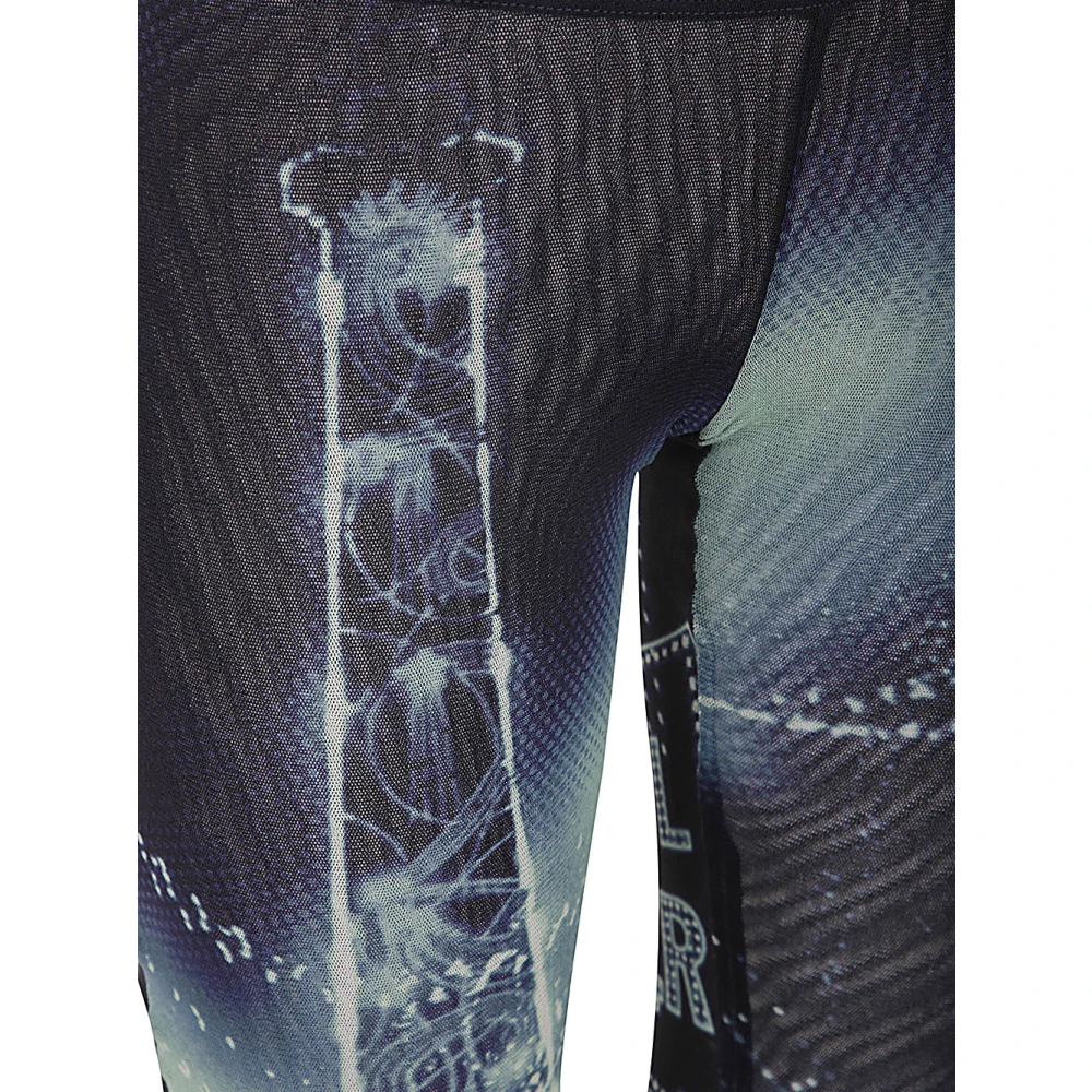 Jean Paul Gaultier Gedrukte Mesh Flare Broek Multicolor Dames