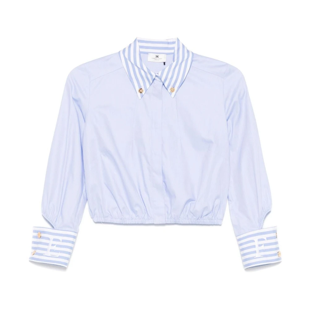 Elisabetta Franchi Stijlvolle Blouse Collectie Blue Dames