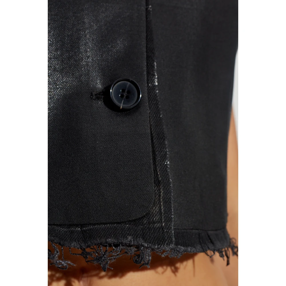 Diesel Vest met ruwe afwerking G-Baryt Black Dames