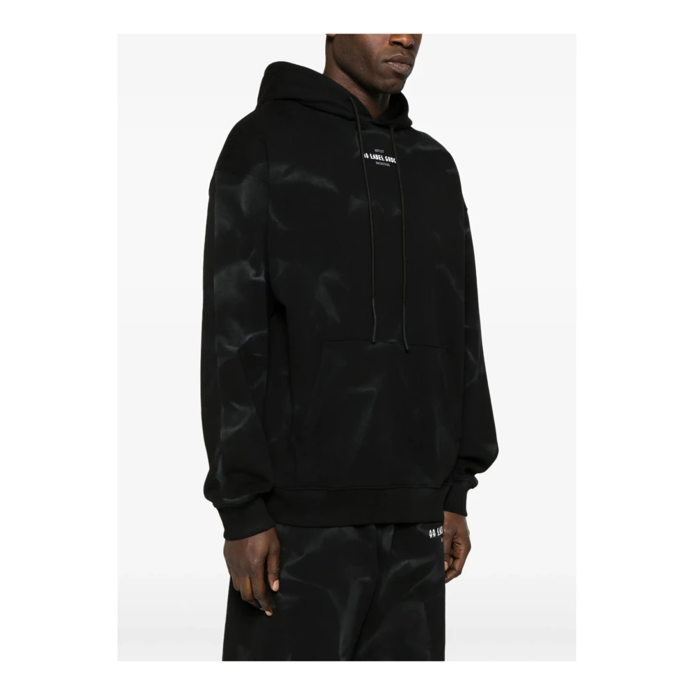 44 Label Group Stijlvolle Smoke Hoodie voor Mannen Black Heren