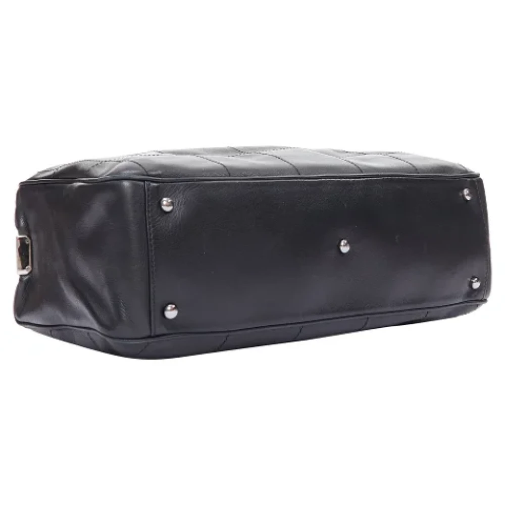 Chanel Vintage Pre-owned Leather handbags Black Dames