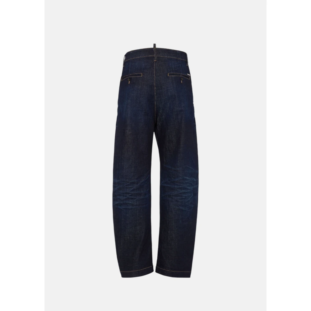 Dsquared2 Donkere Urban Wash Snatch Fit Broek Blue Heren