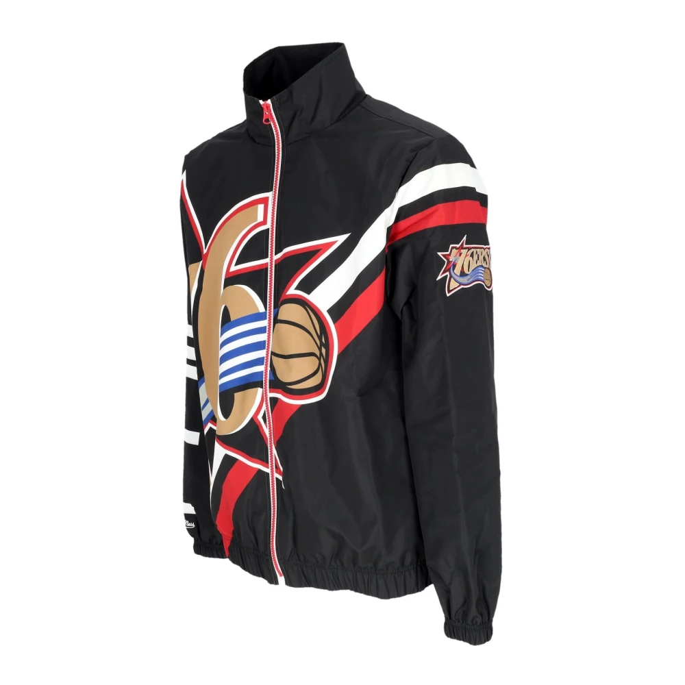 Mitchell & Ness NBA Exploded Logo Windbreaker Jas Black Heren
