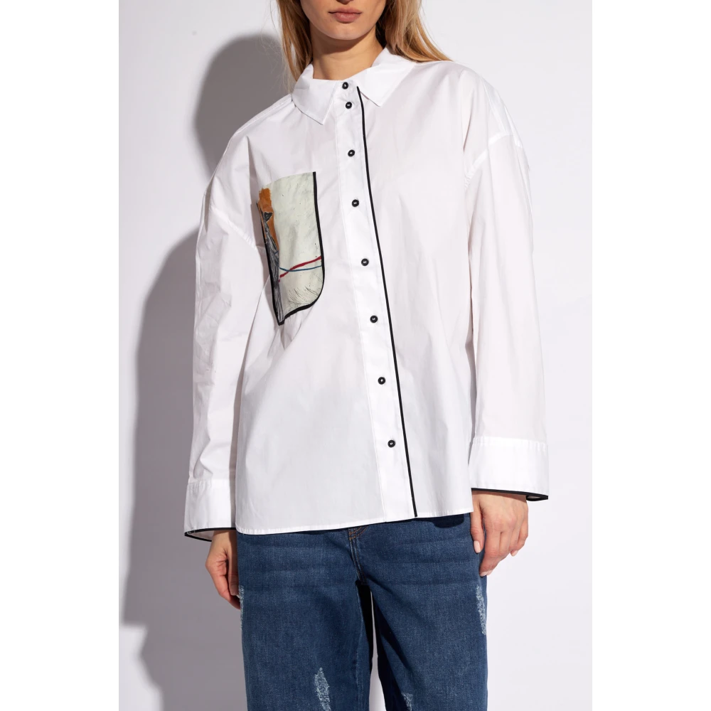 Munthe Oversized shirt in Mint White Dames