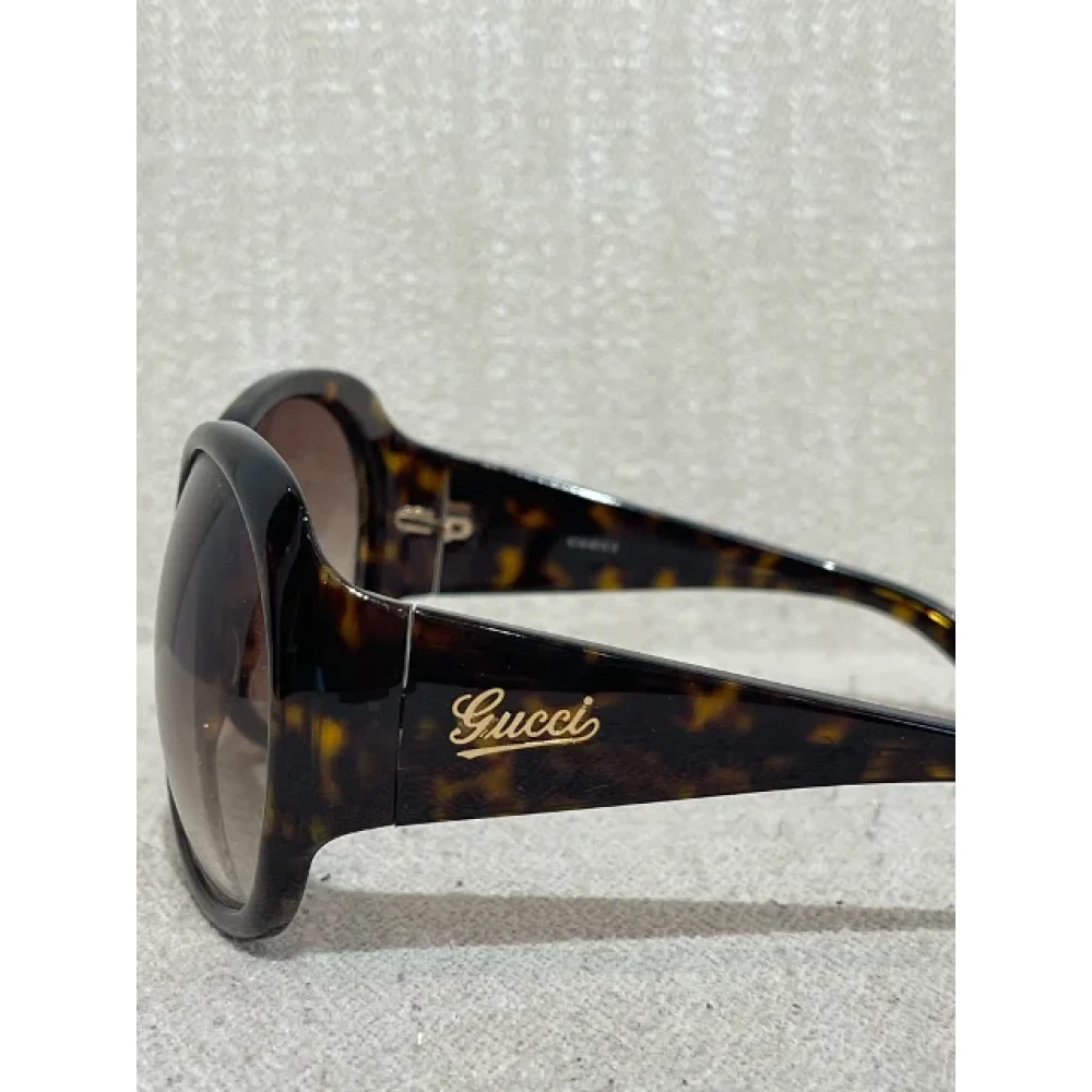 Gucci Vintage Pre-owned Plastic sunglasses Brown Dames