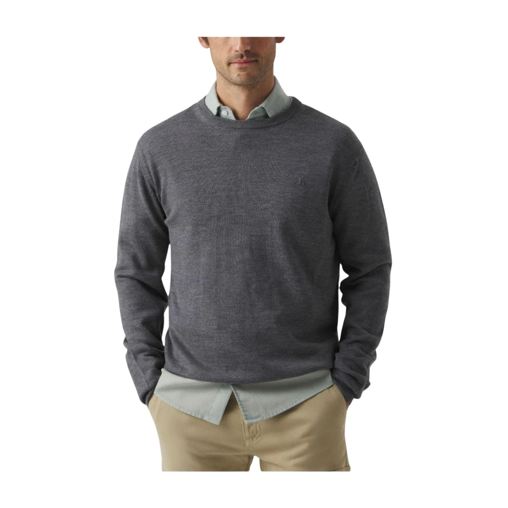 Scotta Men's Gray Round-Neck Knitwear - Round-Neck Knitwear - Xl - Knitwear