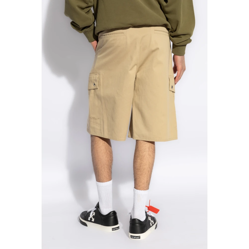 Off White Cargo-style shorts Beige Heren