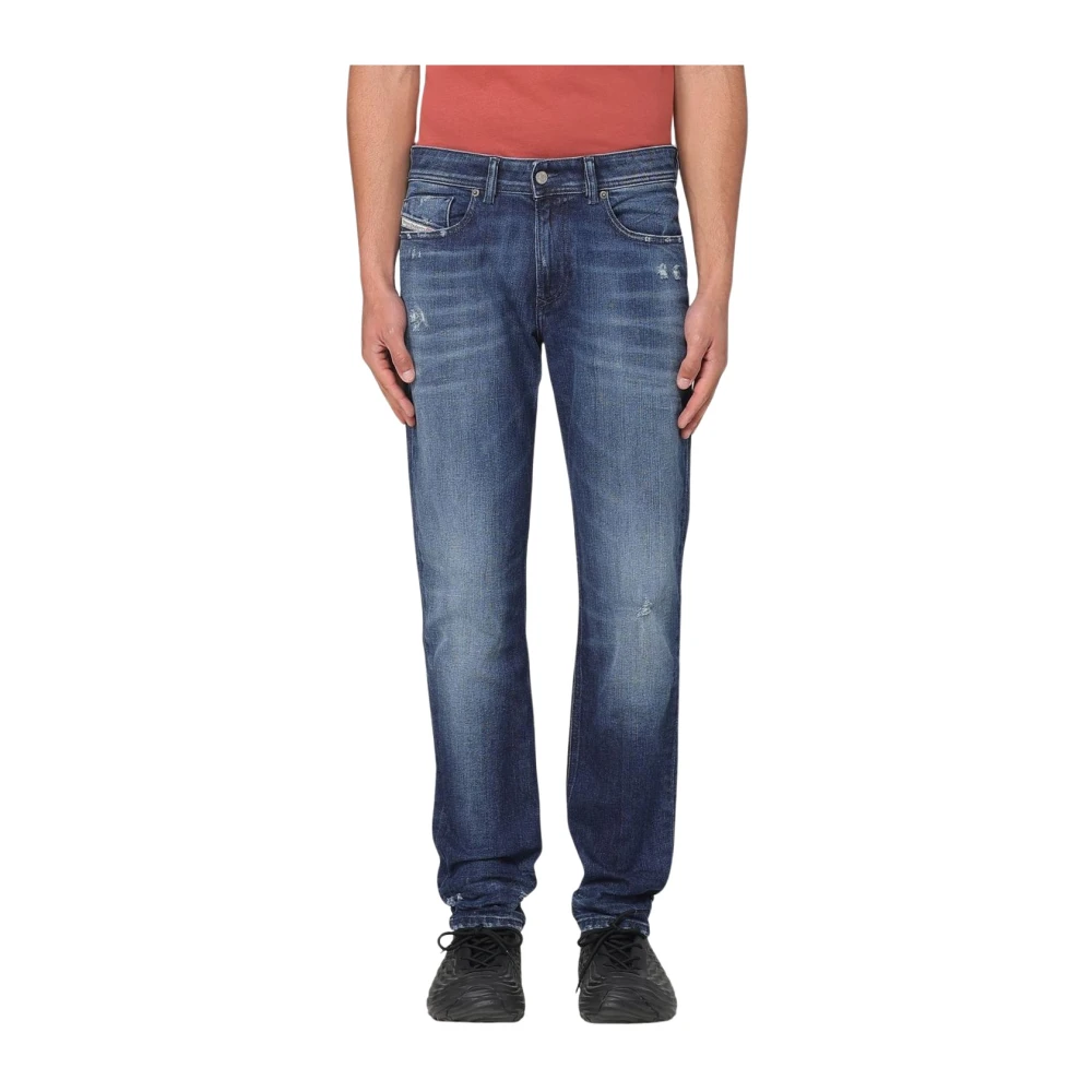 Diesel Mannelijk Blauw Jeans Heren, W30 L32, Katoen, Modern Straight Jeans