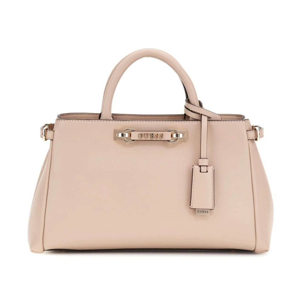 Guess Women's Brown Anadela 3 Compartment Satchel Bag