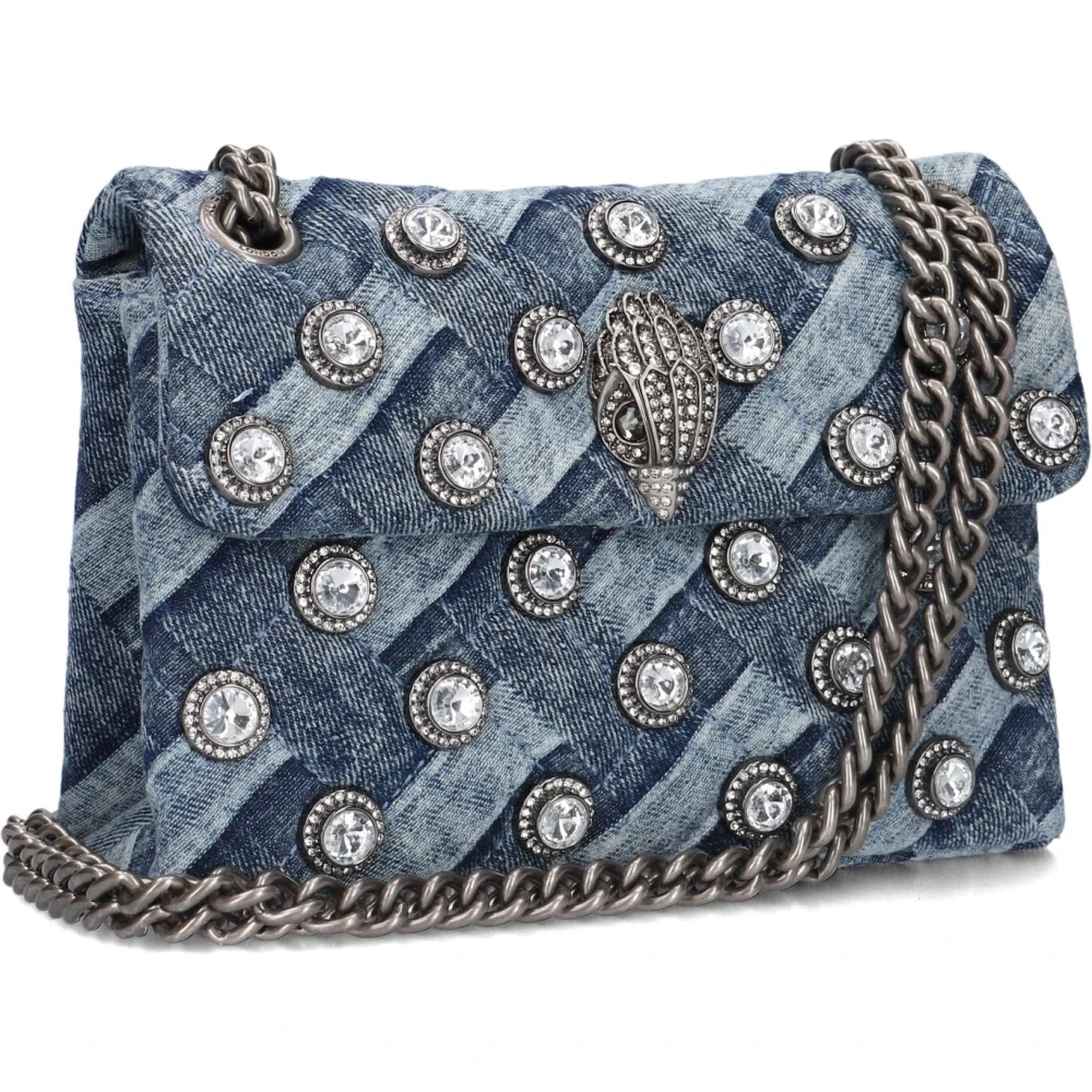Kurt Geiger Kristal Mini Kensington Schoudertas Blue Dames