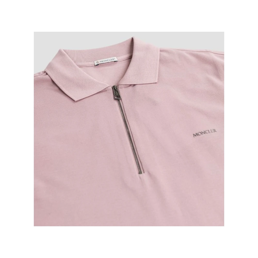 Moncler Polo Shirts Pink Heren