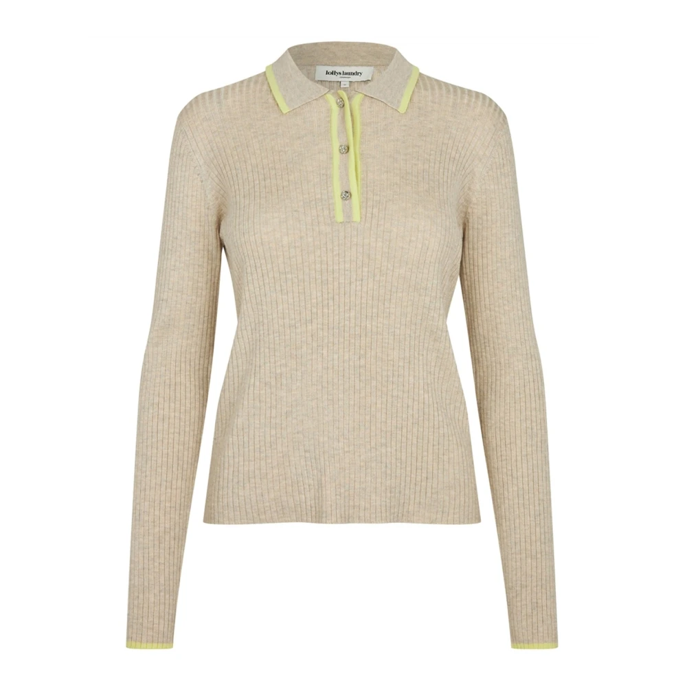 Lollys Laundry Women's Beige Polo Shirts - Polo Shirts - Xs - Tops