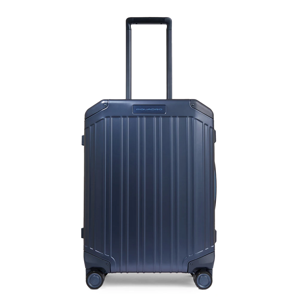 Piquadro Unisex Blå Resväskor One Size, Läder, Slim Kabinväska