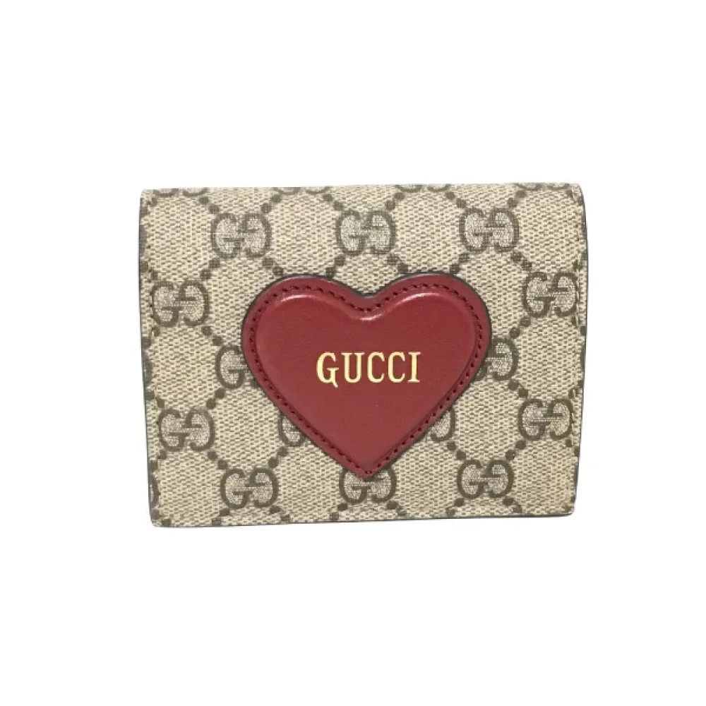 Gucci Vintage Pre-owned Canvas wallets Beige Dames