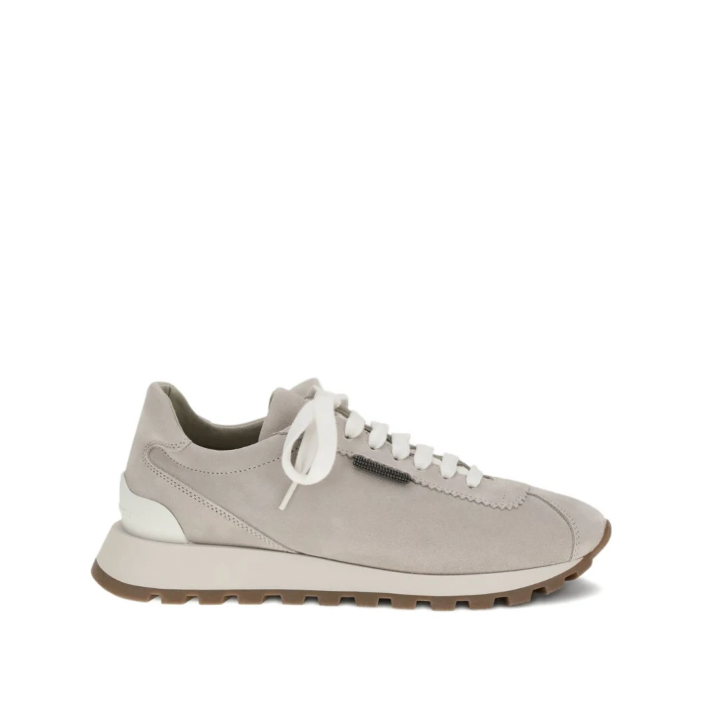 Brunello Cucinelli Lace-up Sneakers Dames Schoenen Beige