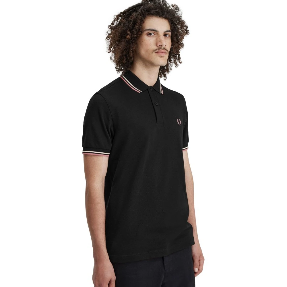 Fred Perry Zwarte Twin Tipped Polo Shirt Black Heren
