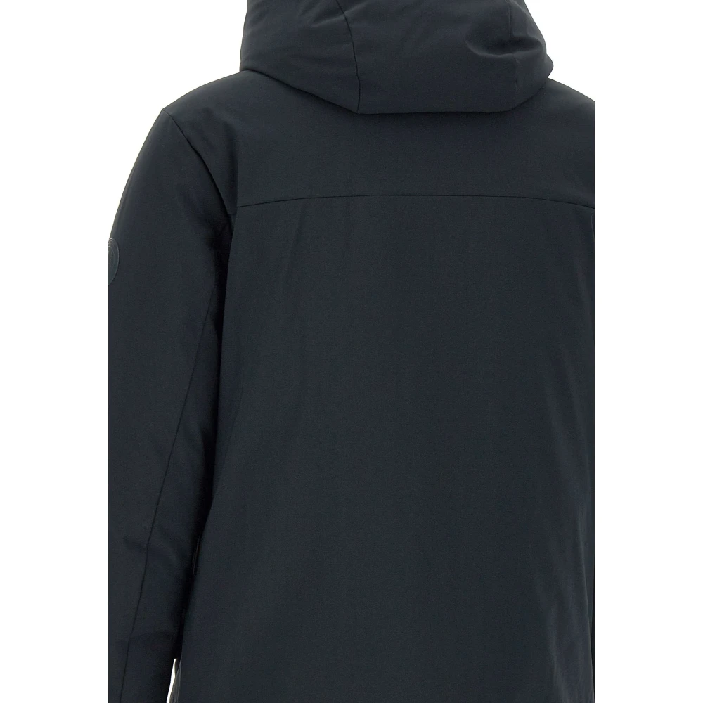 Save The Duck Zwarte Parka Jas met Capuchon Black Heren