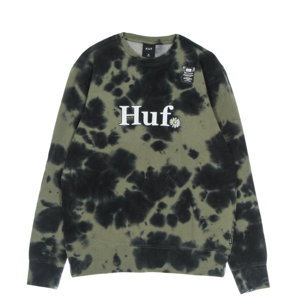 Huf Green Floral Crew Neck Sweatshirt - Male - Sweatshirts - Xl - Sweatshirts & Hoodies