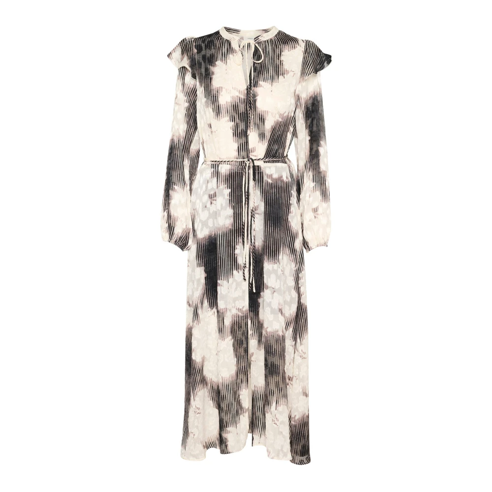 Inwear Women's Multicolor Midi Dresses, M, Floral Long Dress With V-Neck