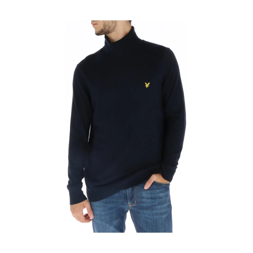 Lyle & Scott Herren Blau Pull Mit Rundhalsausschnitt Aus Baumwolle Und Merinowolle - Bild 6