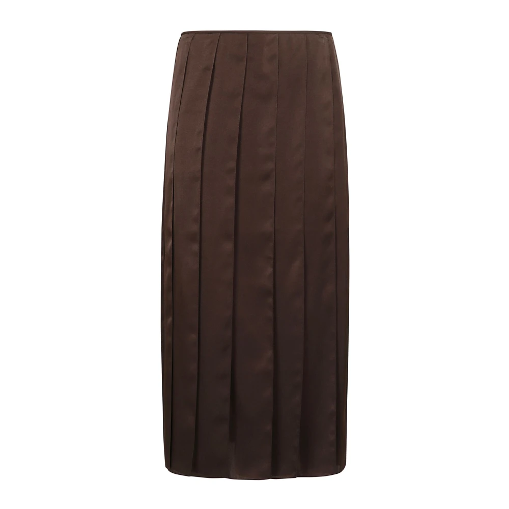 JW Anderson Ribbon Zoom Midi Rok Brown Dames