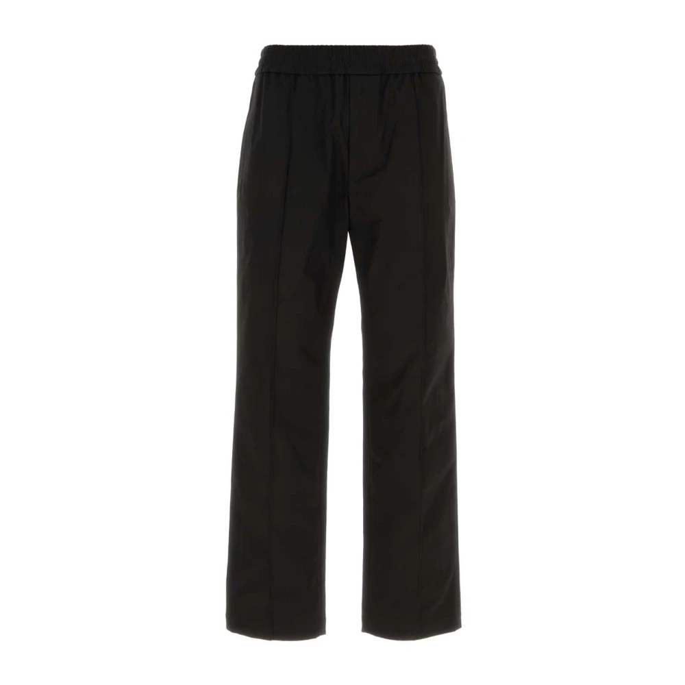 Valentino Garavani Black Stretch Cotton Pant - Male - Sweatpants - M - Trousers