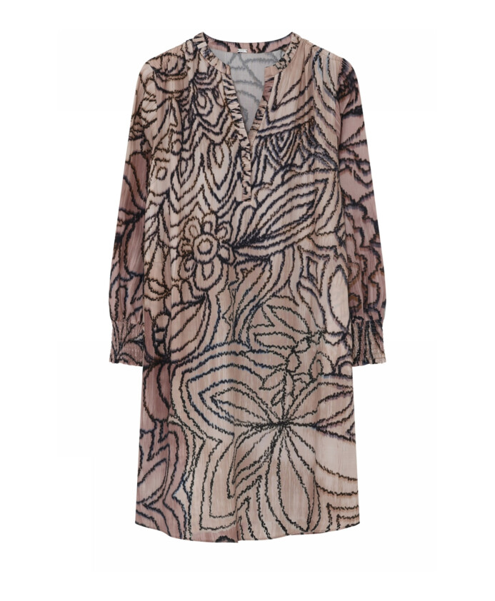 elegante-robe-au-genou-avec-poignets-smock