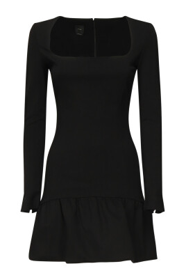 black-long-sleeve-dress-zip-closure
