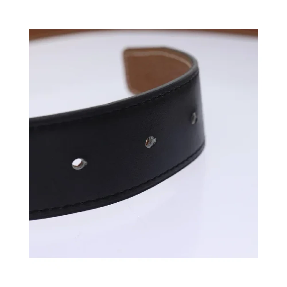 Hermès Vintage Pre-owned Leather belts Black Dames