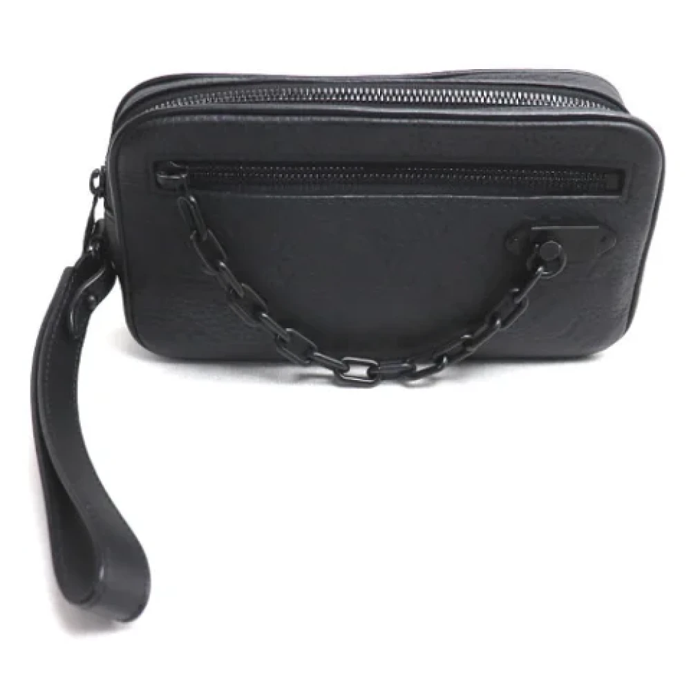 Louis Vuitton Vintage Pre-owned Leather clutches Black Dames