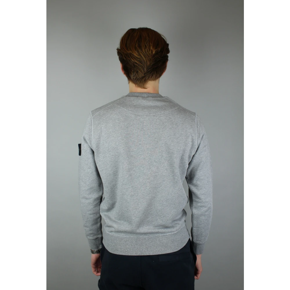 Stone Island Grijze Crewneck Sweatshirt Stijlvol Veelzijdig Gray Heren
