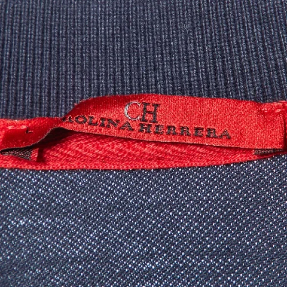 Carolina Herrera Pre-owned Cotton tops Blue Heren