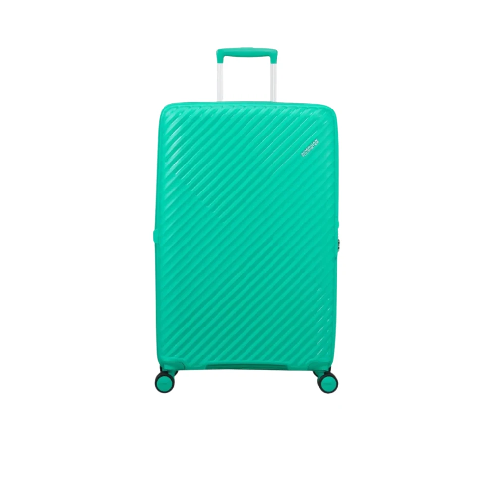 American Tourister Unisex Grön Resväskor One Size, Stor Trolleyväska