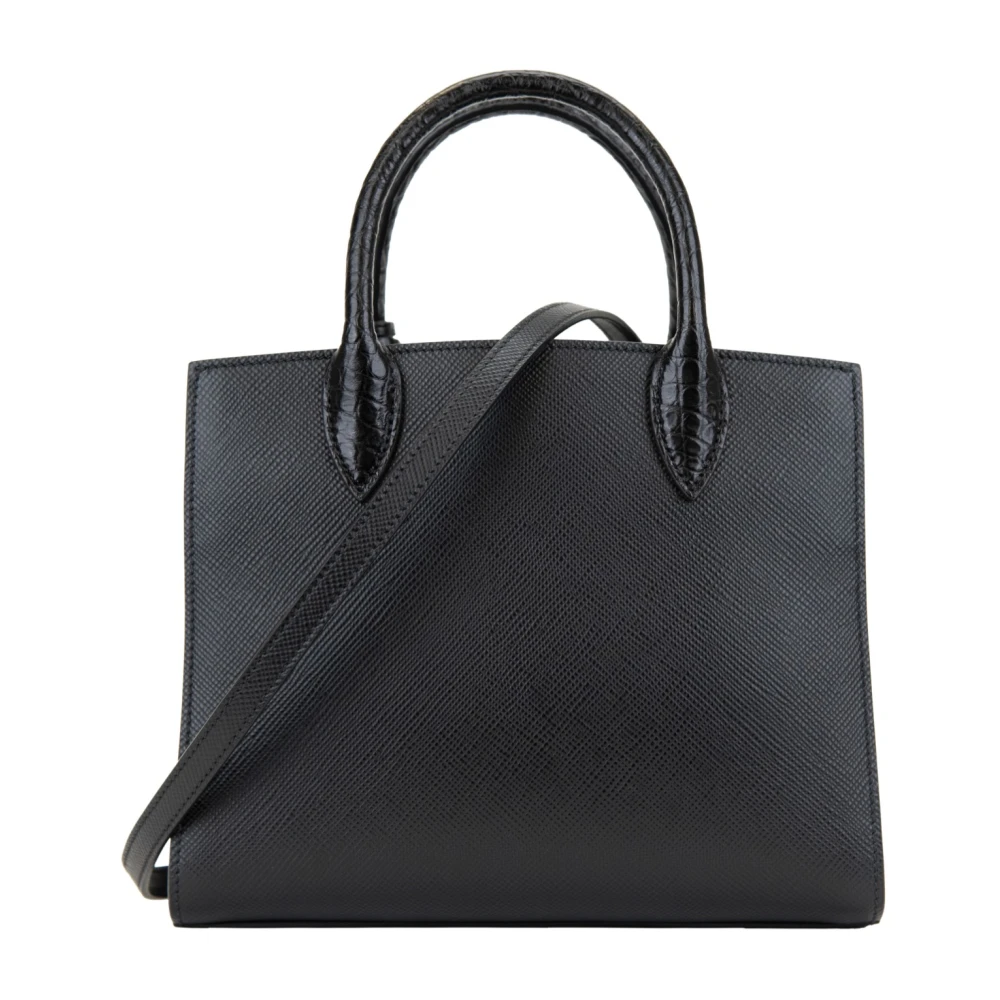 Prada Leren schoudertas voor dames Black Dames