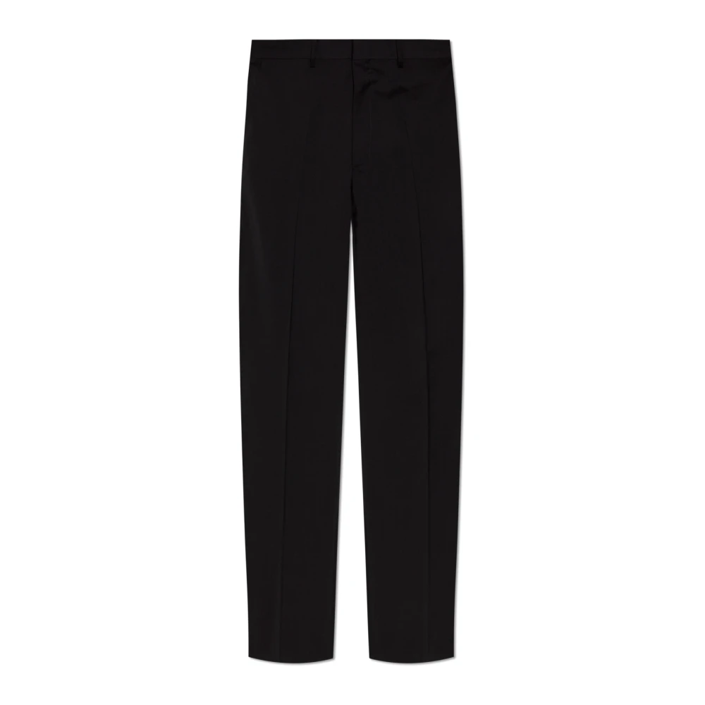 Moschino Wollen broek met vouw Black Heren