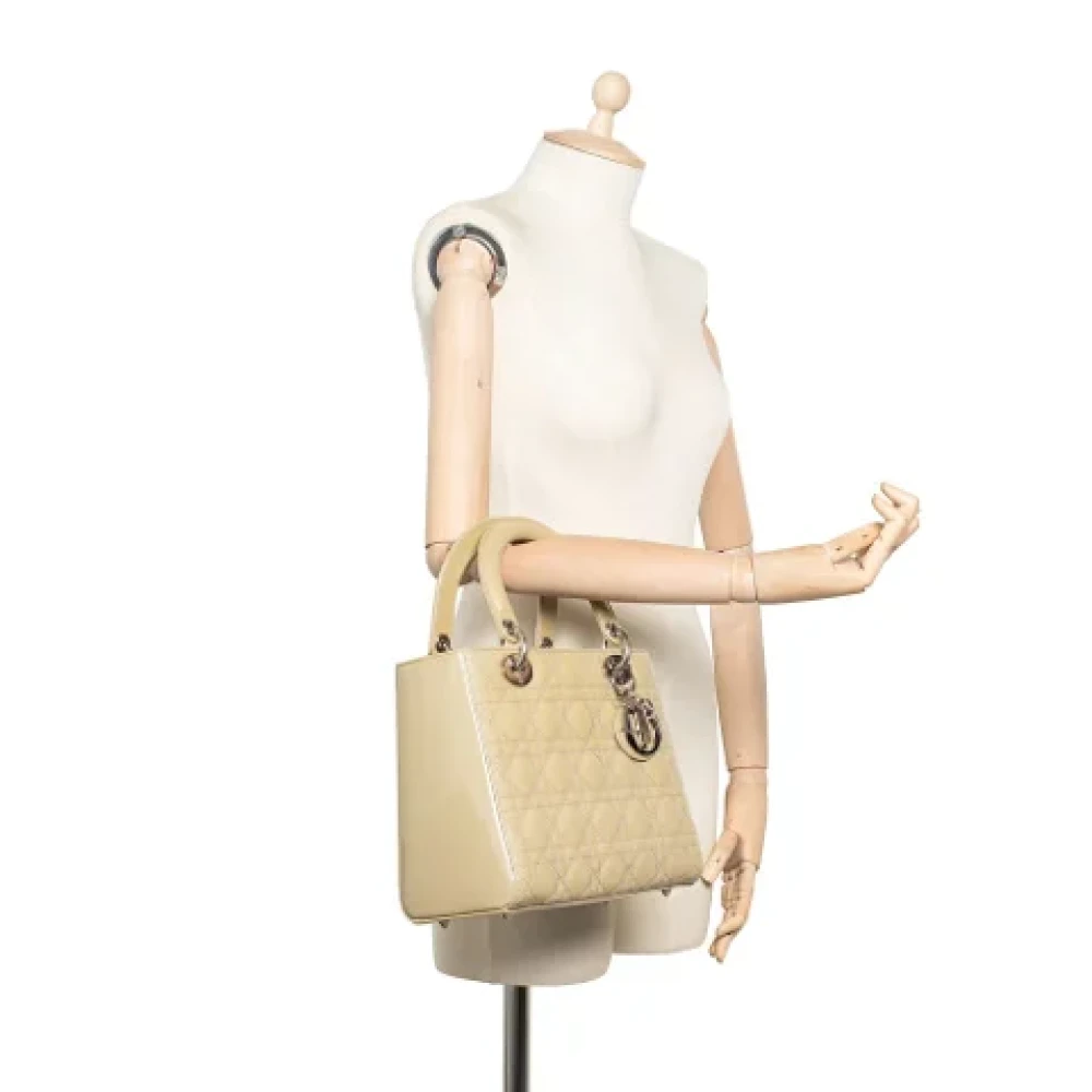 Dior Vintage Pre-owned Leather dior-bags Beige Dames