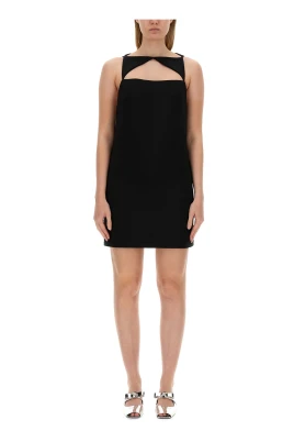 Wool Blend Straight Mini Dress