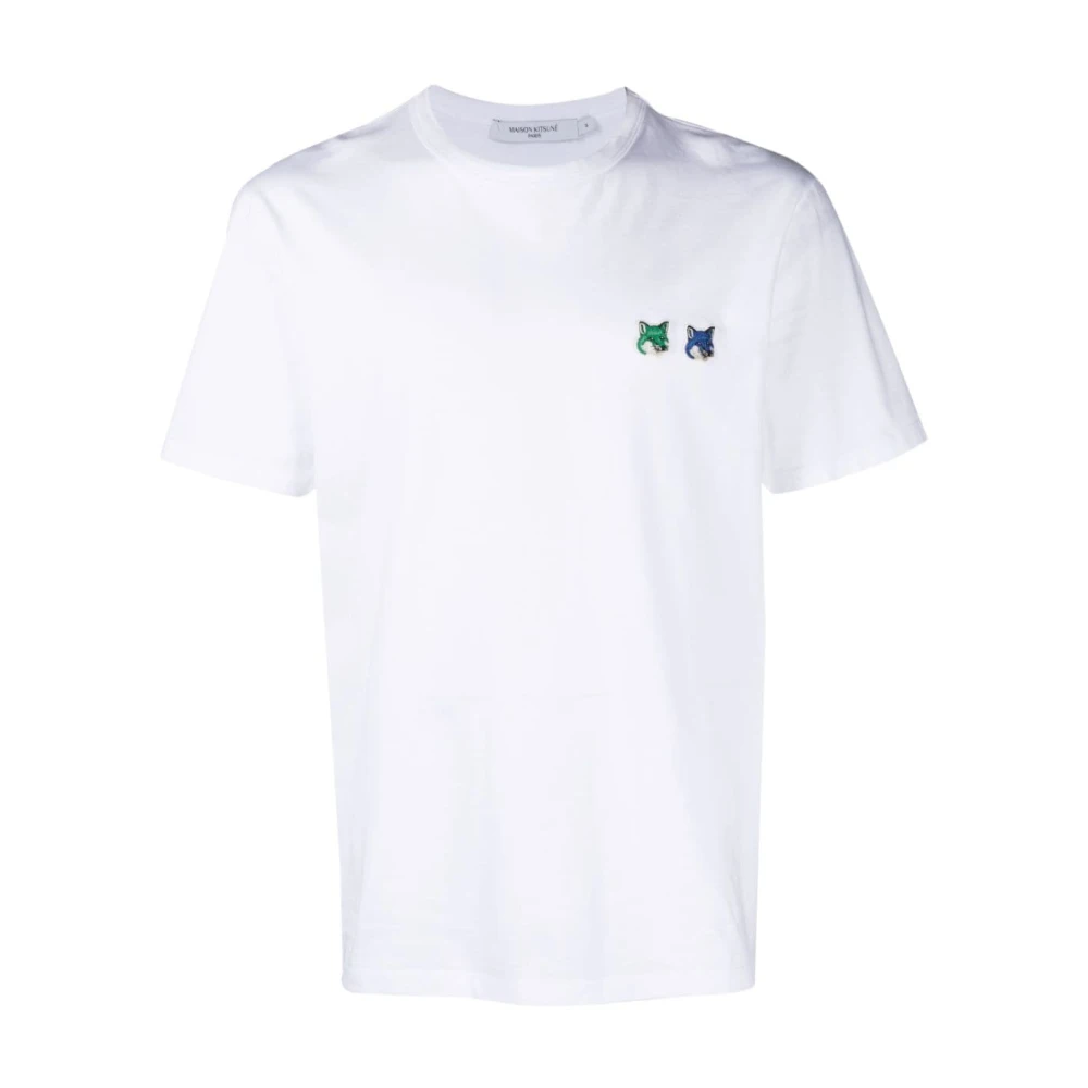 Maison Kitsuné Double Monochrome T-shirts en Polos White Heren