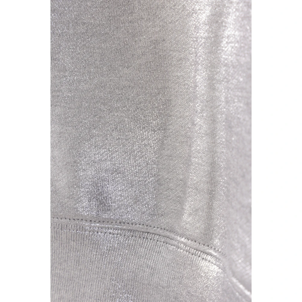 Gucci Vintage Logo Zilveren Katoenen Trui Gray Dames