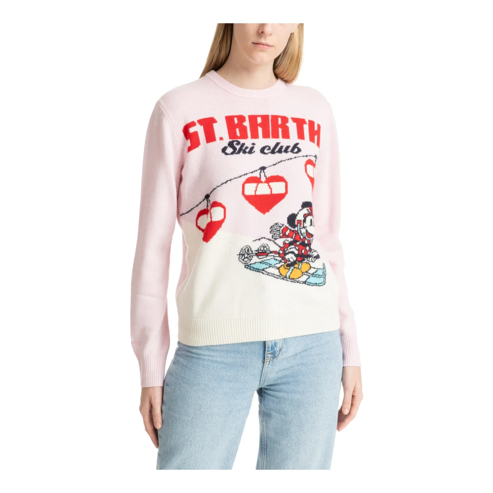 MC2 Saint Barth Abstract Multicolor Ski Club Sweater Logo Multicolor Dames
