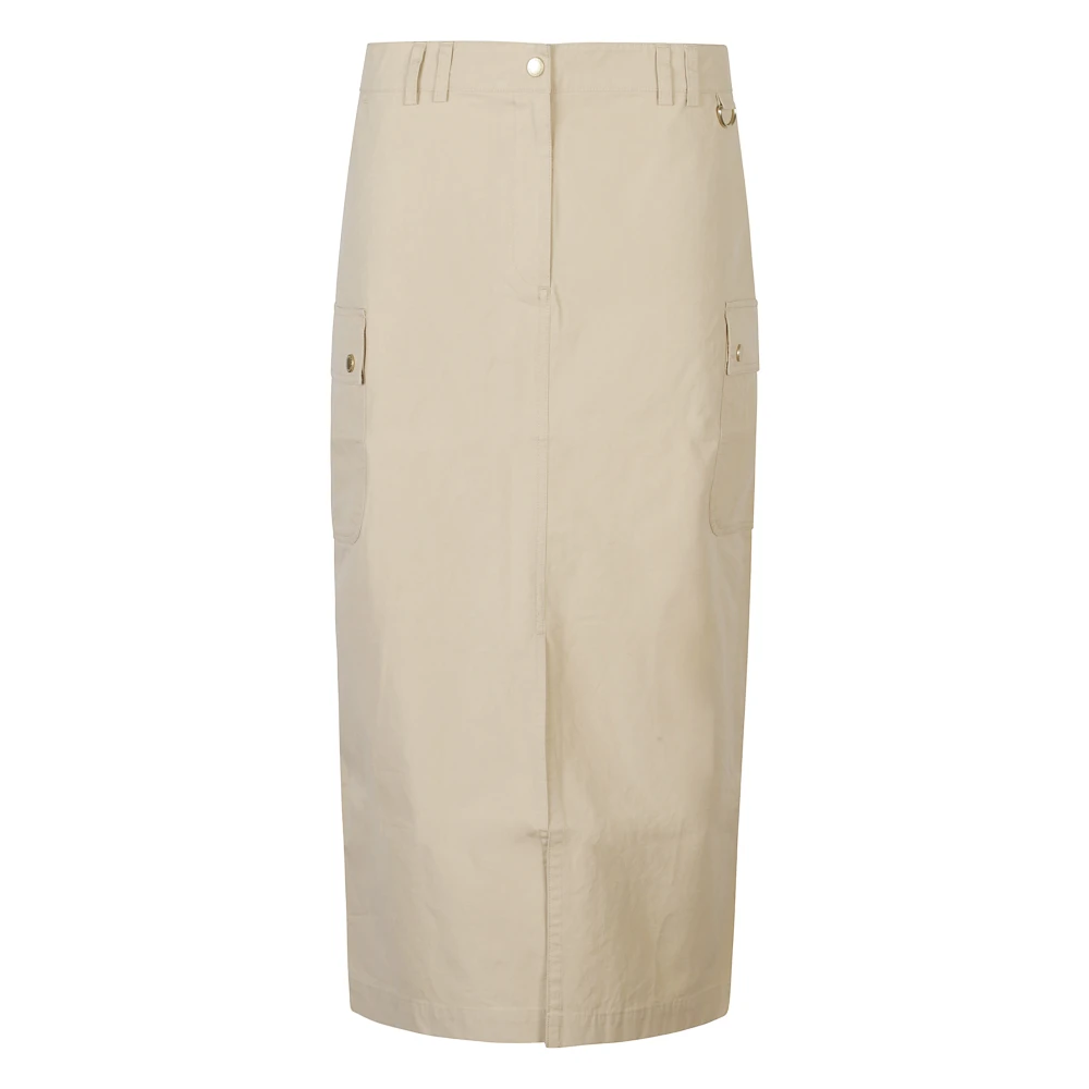 Barbour Women's Beige Midi Skirts, M, Cargo-Pocket Maxi Skirt